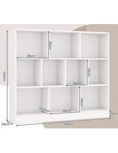 Reol i møbelplade H104 x... 2
