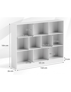 Reol i møbelplade H104 x... 2