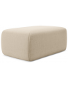 Kapua puf til sofa eller lænestol i velour 102 x 62 cm - Lys beige