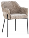 Fay spisebordsstol i metal og polyester H79 cm - Sort/Sandgrå