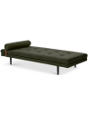 Kenny daybed i polyester og træ 200 x 84 cm - Sort/Mørkegrøn