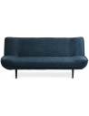 Mason sovesofa i polyester og træ 196 x 90 cm - Sort/Jeansblå