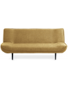 Mason sovesofa i polyester og træ 196 x 90 cm - Sort/Sennepsgul