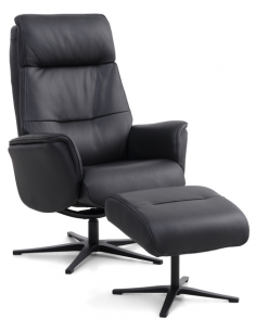 lænestol med vippefunktion med skammel