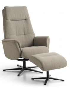 lænestol med vippefunktion med skammel