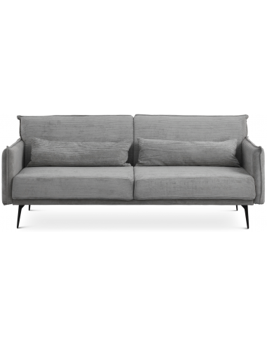 Hunter sovesofa i corduroy og metal 207 x 86 cm - Sort/Grå