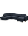 Panset U-sofa i polyester B295 x D197 cm - Natur/Blå