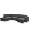 Panset U-sofa i polyester B295 x D197 cm - Natur/Antracit