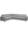 Panset hjørnesofa i polyester B295 x D230 cm - Sort/Grå