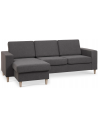 Panset chaiselongsofa i polyester B233 x D137 cm - Natur/Antracit