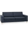 Panset 2-personers sofa i polyester B218 x D81 cm - Natur/Blå