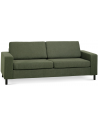 Panset 2-personers sofa i polyester B218 x D81 cm - Sort/Mosgrøn