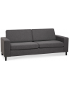 Panset 2-personers sofa i polyester B218 x D81 cm - Sort/Antracit