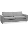 Panset 2-personers sofa i polyester B218 x D81 cm - Sort/Grå