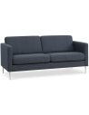 Askset 2-personers sofa i polyester B180 x D86 cm - Børstet alugrå/Navy