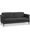 Askset 2-personers sofa i polyester B180 x D86 cm - Sort/Antracit