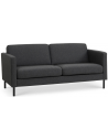 Askset 2-personers sofa i polyester B180 x D86 cm - Sort/Antracit