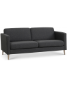 Askset 2-personers sofa i polyester B180 x D86 cm - Natur/Antracit