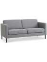 Askset 2-personers sofa i polyester B180 x D86 cm - Sort/Lysegrå