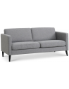 Askset 2-personers sofa i polyester B180 x D86 cm - Sort/Lysegrå