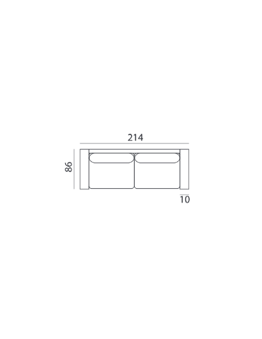 Askset 3-personers sofa i semi-anilin...