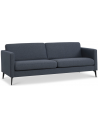 Askset 3-personers sofa i polyester B214 x D86 cm - Sort/Navy