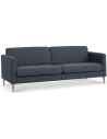 Askset 3-personers sofa i polyester B214 x D86 cm - Natur/Navy