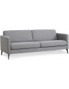 Askset 3-personers sofa i polyester B214 x D86 cm - Sort/Lysegrå