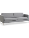 Askset 3-personers sofa i polyester B214 x D86 cm - Natur/Lysegrå