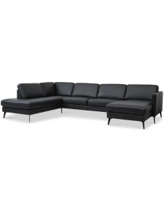 u-sofa læder