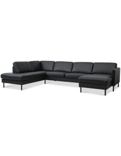 u-sofa læder