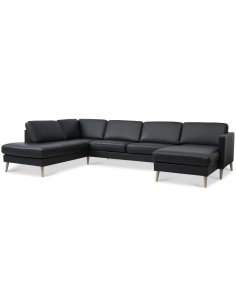 u-sofa læder
