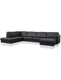 u-sofa læder