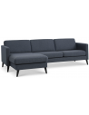 Askset chaiselongsofa i polyester B260 x D145 cm - Sort/Navy