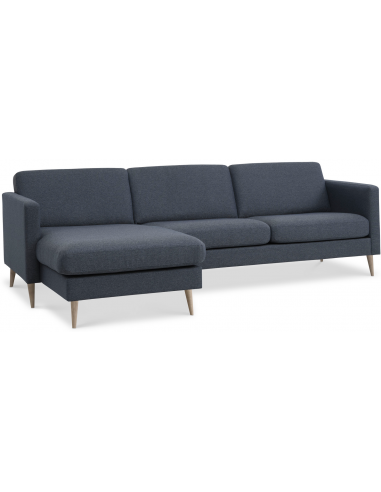 Askset chaiselongsofa i polyester B260 x D145 cm - Natur/Navy