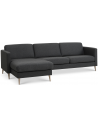 Askset chaiselongsofa i polyester B260 x D145 cm - Natur/Antracit