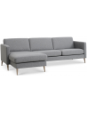 Askset chaiselongsofa i polyester B260 x D145 cm - Natur/Lysegrå