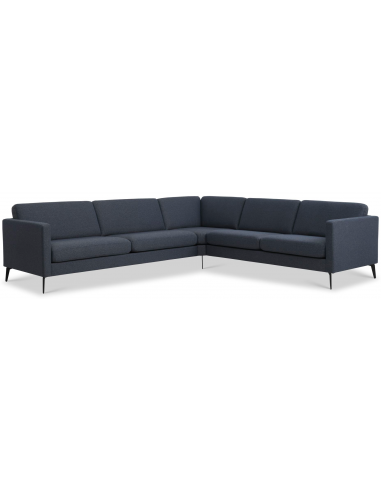 Askset hjørnesofa i polyester B300 x D264 cm - Sort/Navy