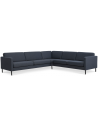 Askset hjørnesofa i polyester B300 x D264 cm - Sort/Navy