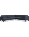 Askset hjørnesofa i polyester B300 x D264 cm - Sort/Navy