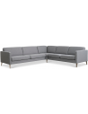 Askset hjørnesofa i polyester B300 x D264 cm - Natur/Lysegrå