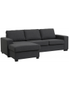 Chicago chaiselongsofa i polyester B235 x D150 cm - Sort/Antracit