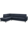 Wendy venstrevendt chaiselongsofa i polyester B279 x D197 cm - Sort/Mørkeblå