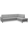 Wendy højrevendt chaiselongsofa i polyester B279 x D197 cm - Sort/Grå