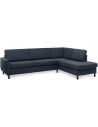 Wendy højrevendt chaiselongsofa i polyester B279 x D197 cm - Sort/Mørkeblå