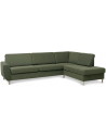 Wendy højrevendt chaiselongsofa i polyester B279 x D197 cm - Natur/Mosgrøn