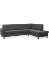 Wendy højrevendt chaiselongsofa i polyester B279 x D197 cm - Sort/Antracit