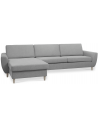 Wendy chaiselongsofa i polyester B308 x D149 cm - Natur/Grå