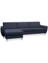 Wendy chaiselongsofa i polyester B308 x D149 cm - Natur/Dyb blå