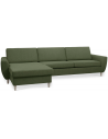 Wendy chaiselongsofa i polyester B308 x D149 cm - Natur/Mosgrøn